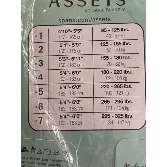 SPANX Assets Shaping Tights Textured Wish Bone Black Size 2 NEW - Picture 7 of 8